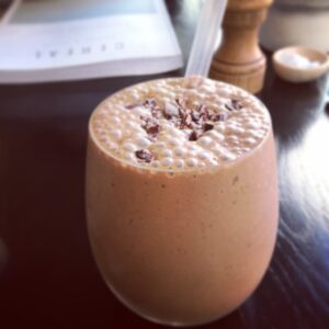 Peanut butter and chocolate smoothie